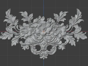Classic carved decor ornament 478 3D Model