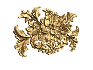 Classic carved decor ornament 479 Modello 3D