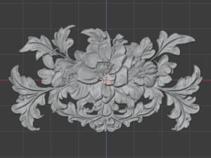 Classic carved decor ornament 479 Modello 3D