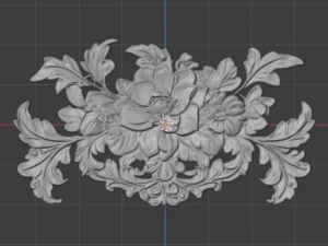 Classic carved decor ornament 479 3D Model