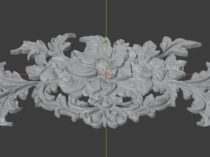 Classic carved decor ornament 479 Modello 3D