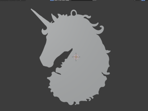 Unicorn Pendant-01 3D print model 3D-Modell