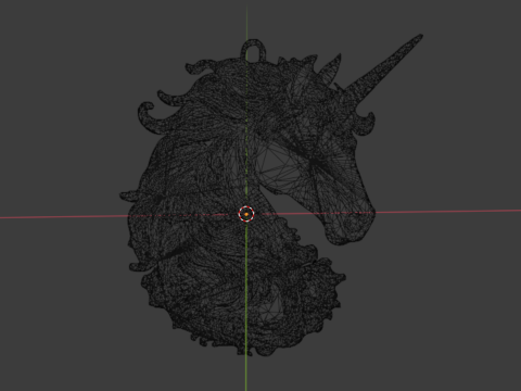 Unicorn Pendant-01 3D print model 3D-Modell