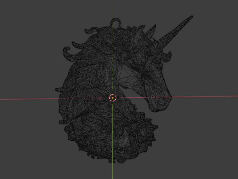 Unicorn Pendant-01 3D print model 3D Model