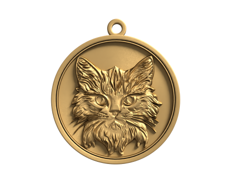 Cat pendant-02 3D print model 3D 모델