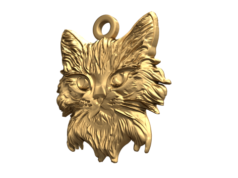 Cat pendant-03 3D print model Modello 3D