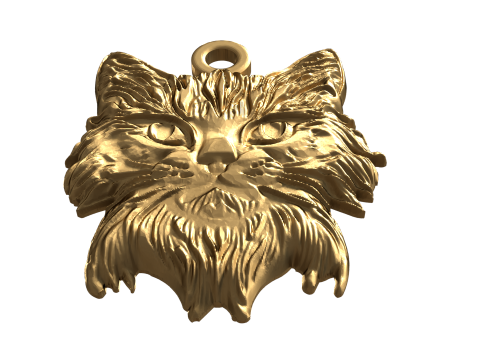 Cat pendant-03 3D print model Modello 3D