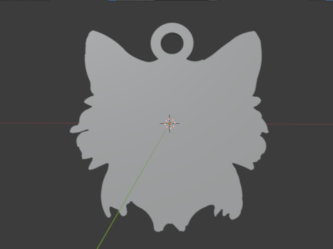 Cat pendant-03 3D print model Modello 3D