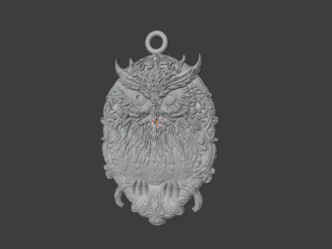 Owl pendant-04 3D print model 3D Model