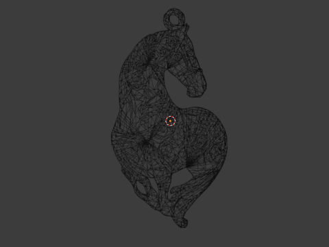 Horse head pendant-01 3D print model 3Dモデル