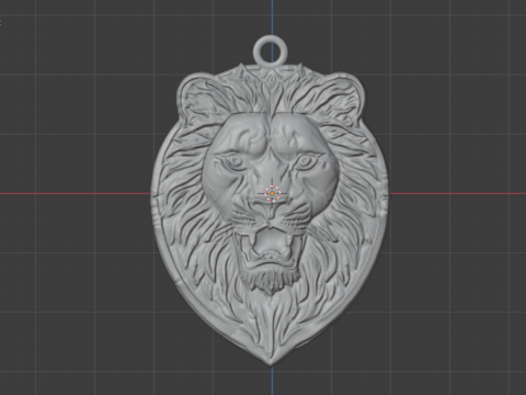 Lion pendant-01 3D print model 3D-Modell
