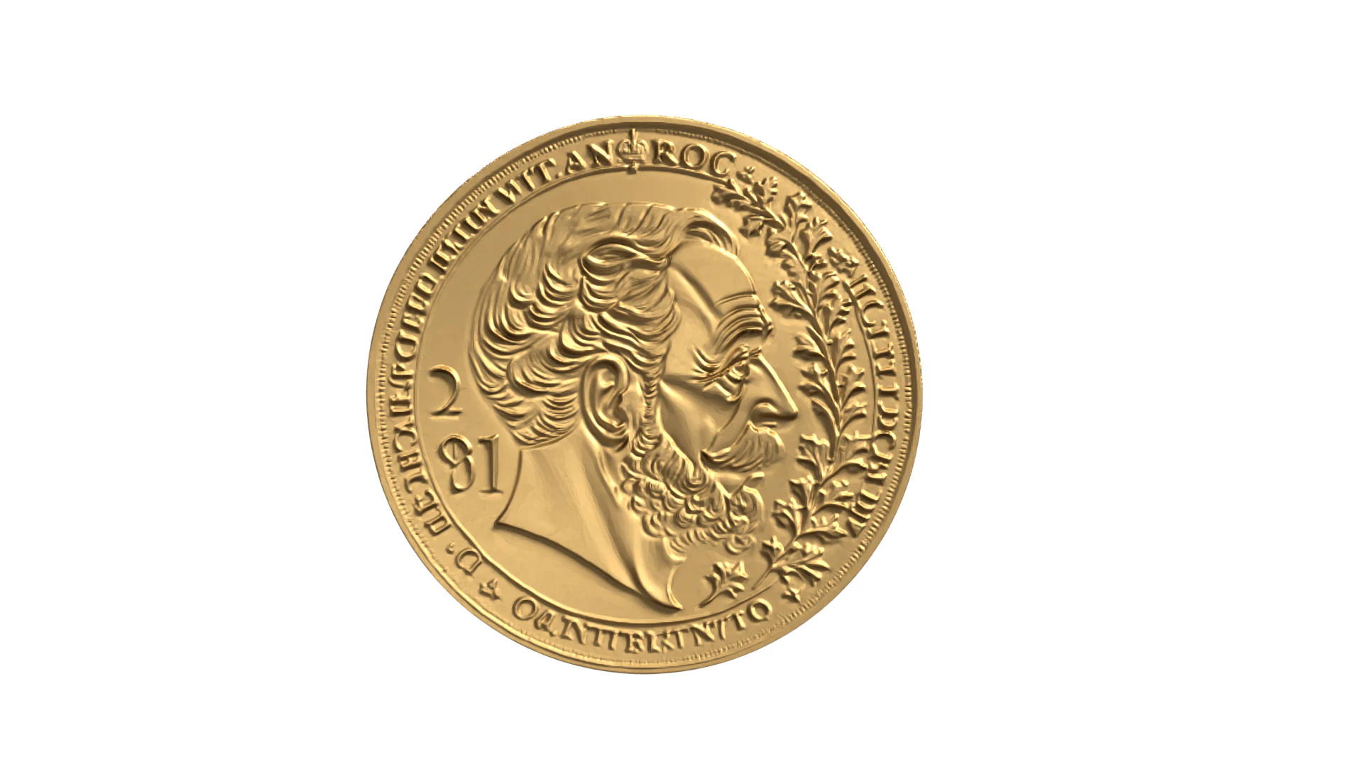 Ancient coin-01 3D print model 3D Model .c4d .max .obj .3ds .fbx .stl .blend 