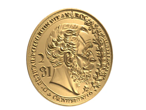 Ancient coin-01 3D print model 3D Model