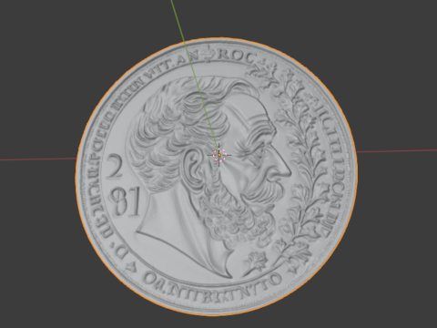 Ancient coin-01 3D print model Modelo 3D