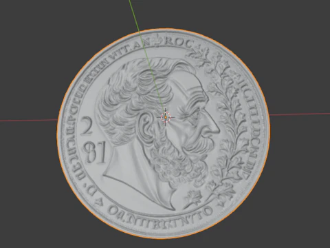Ancient coin-01 3D print model 3D Model
