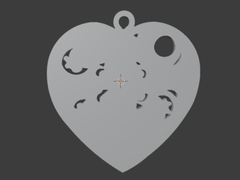 Heart jewellery pendant 3D print model 3D-Modell