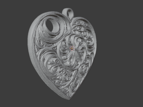 Heart jewellery pendant 3D print model 3D-Modell