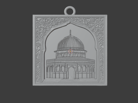 Dome of the rock mosque pendant -01 3D print model 3D 모델