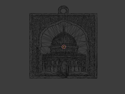 Dome of the rock mosque pendant -01 3D print model 3D 모델