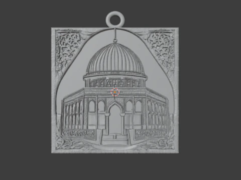 Dome of the rock mosque pendant -02 3D print model 3D Model