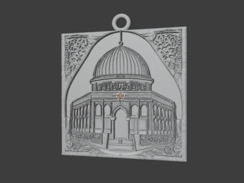 Dome of the rock mosque pendant -02 3D print model 3D Model