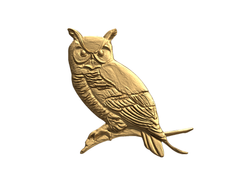 Owl pendant-05 3D print model 3D Модель