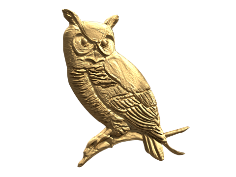 Owl pendant-05 3D print model Modelo 3D