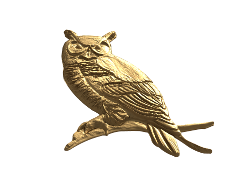 Owl pendant-05 3D print model Modelo 3D