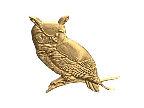 Owl pendant-05 3D print model Modelo 3D