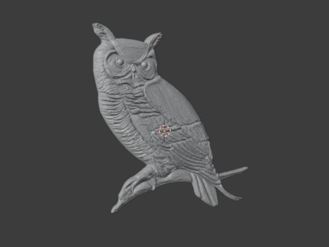 Owl pendant-05 3D print model Modelo 3D