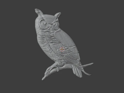 Owl pendant-05 3D print model 3D Model