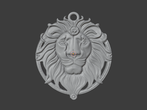 Lion pendant-02 3D print model Model 3D