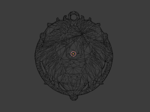 Lion pendant-02 3D print model Model 3D