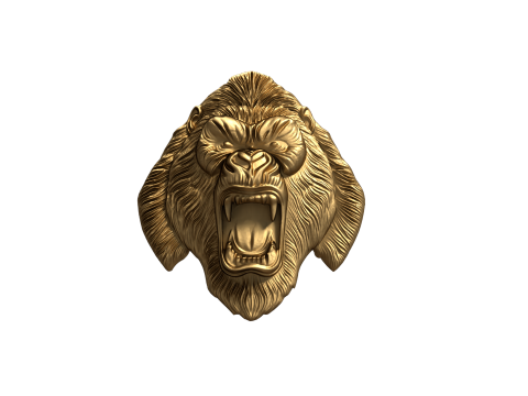Gorilla pendant-01 3D print model 3D 모델
