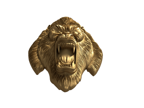 Gorilla pendant-01 3D print model 3D-Modell