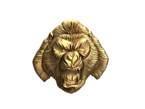 Gorilla pendant-01 3D print model 3D-Modell