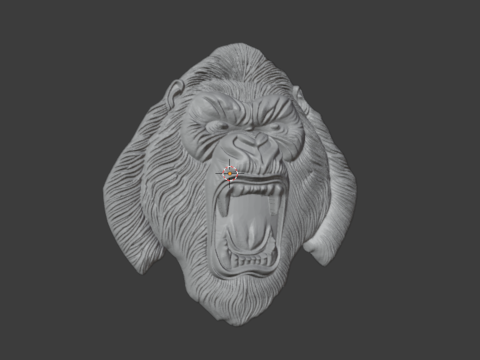 Gorilla pendant-01 3D print model 3D-Modell