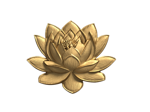 Lotus pendant-01 3D print model 3D Модель