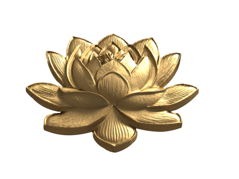 Lotus pendant-01 3D print model 3D 모델