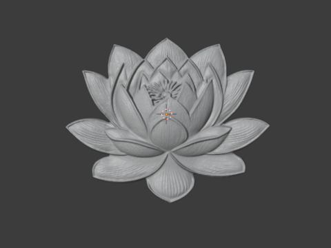 Lotus pendant-01 3D print model 3D 모델