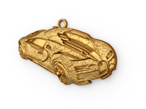 Car pendant-02 printable jewelry 3D print model Modello 3D