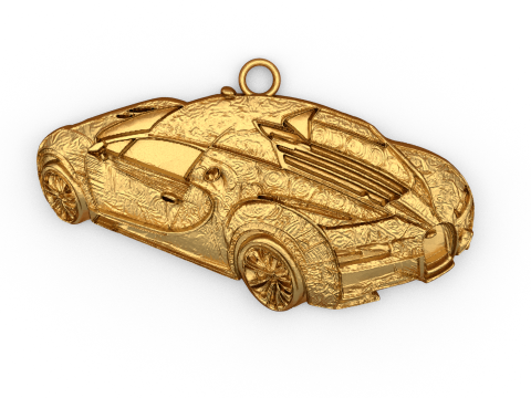 Car pendant-02 printable jewelry 3D print model Modello 3D