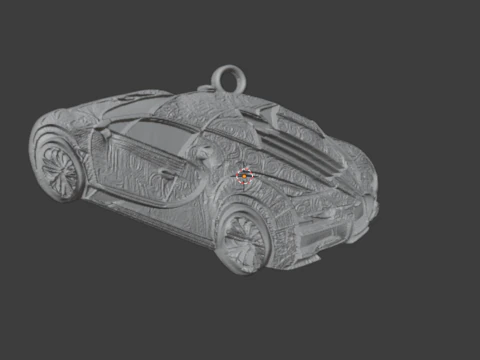 Car pendant-02 printable jewelry 3D print model 3D Model