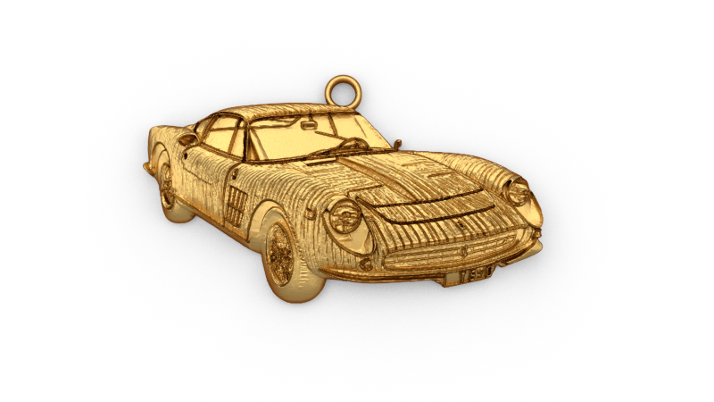 Car pendant-03 printable jewelry 3D print model Modello 3D .c4d .max .obj .3ds .fbx .stl .blend 