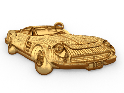 Car pendant-03 printable jewelry 3D print model Modello 3D
