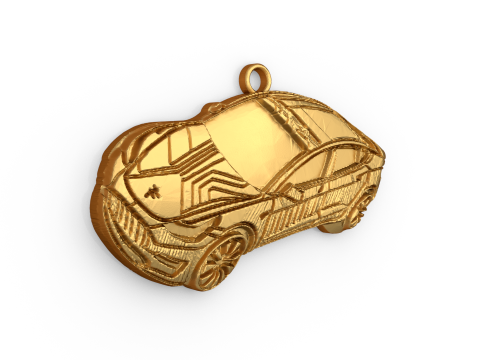 Car pendant-04 printable jewelry 3D print model 3D Модель