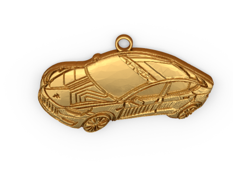 Car pendant-04 printable jewelry 3D print model 3D Модель