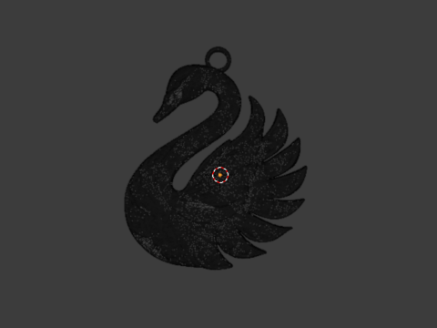 Swan pendant -01 printable jewelry 3D Модель