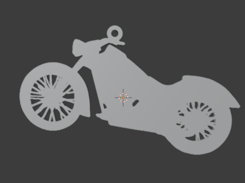 Motorcycle pendant -01 printable jewelry 3D Model