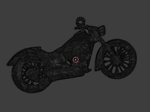 Motorcycle pendant -01 printable jewelry 3D Model